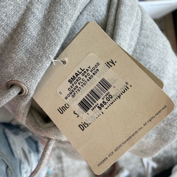 NWT Champion Reverse Weave Womens Pullover Hoodie Gray Small Embroidered Logo - Picture 6 of 6